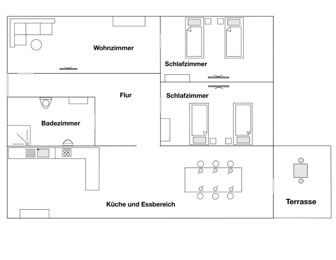 Moderne Ferienwohnung Klosterblick Guxhagen Bagian luar foto